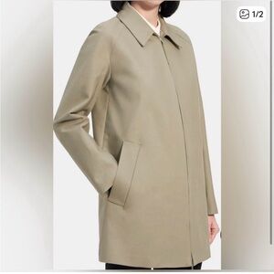 Theory Pale Green Trench Coat